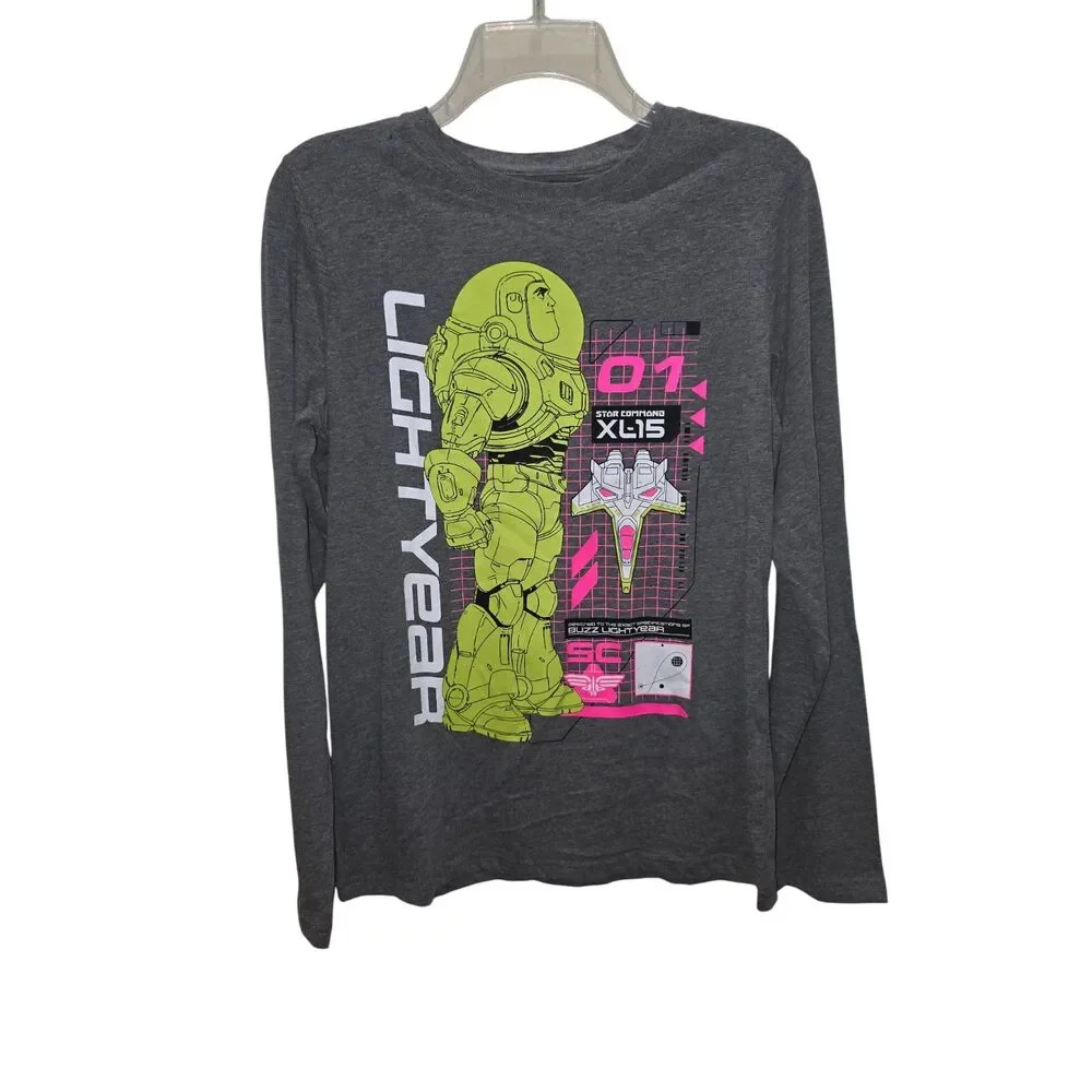 Disney Pixar Buzz Lightyear Boys Long Sleeve Graphic Tee Shirt Size XL NWT - Picture 5 of 12